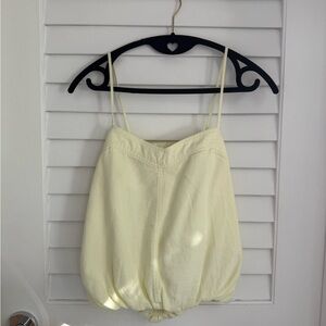 Zara Light Yellow Sleeveless Top